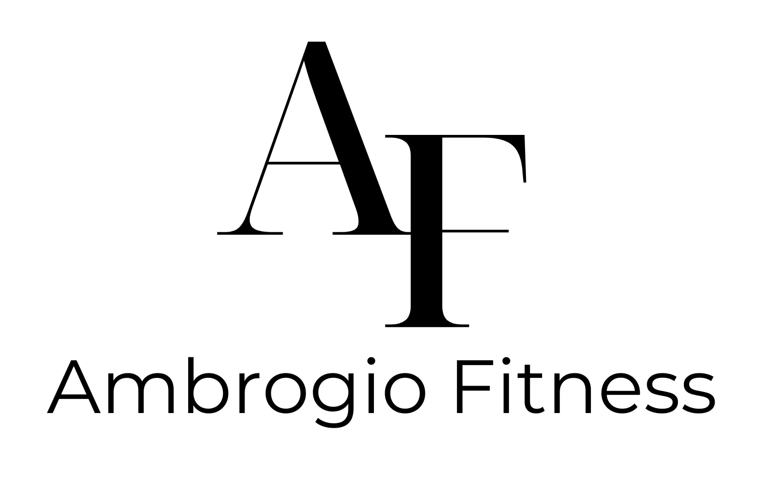 Ambrogio Fitness logo, stylish AF design
