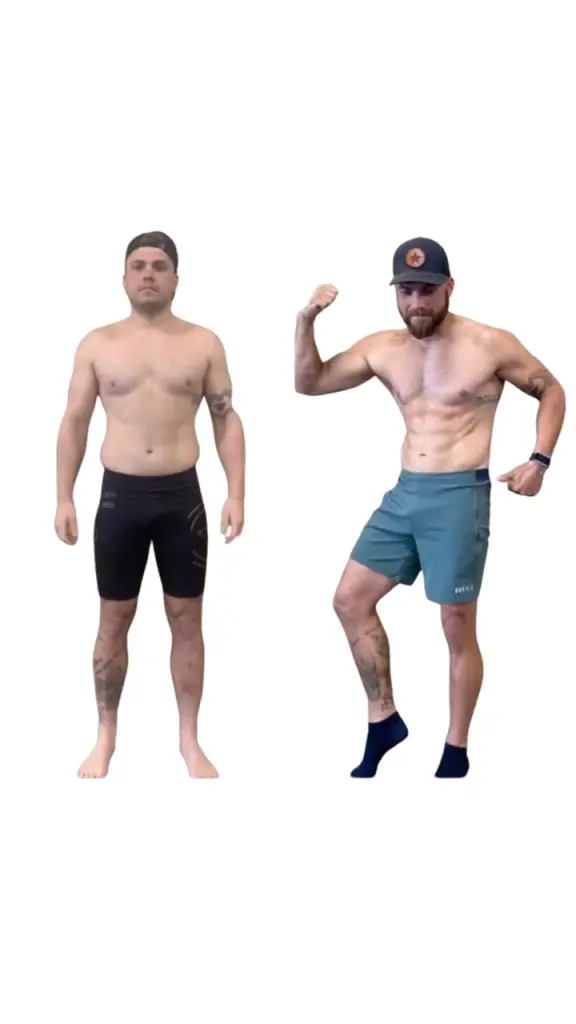 Fitness transformation: Before and after results.